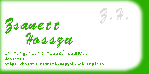 zsanett hosszu business card