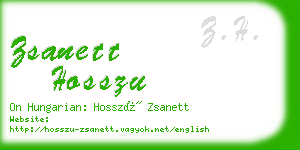 zsanett hosszu business card